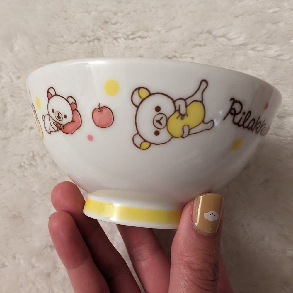 New 4" Rilakkuma Ceramic Rice Bowl - Picture 1 of 10